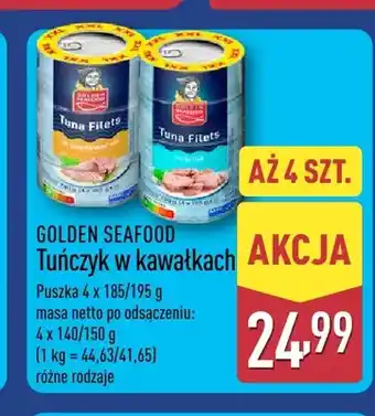 Tuńczyk w kawałkach w sosie własnym Golden Seafood 4-pak