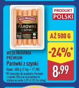 ALDI Parówki z szynki Wędliniarnia Premium oferta