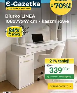ERLI Biurko Linea kaszmirowe oferta