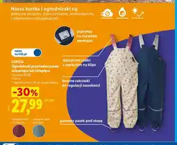 Lidl Ogrodniczki przeciwdeszczowe dziewczęce Lupilu oferta