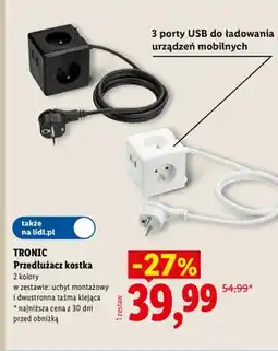 Lidl Przedłużacz kostka Tronic oferta
