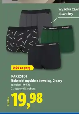 Lidl Bokserki męskie z bawełną Parkside 2-pak oferta