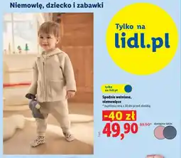 Lidl Spodnie wełniane niemowlęce oferta