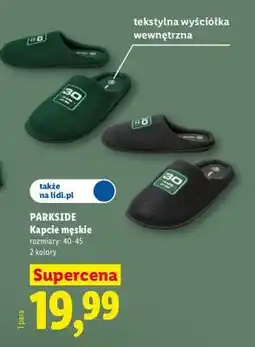Lidl Kapcie męskie Parkside oferta