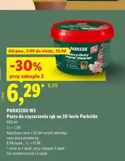 Lidl Pasta do czyszczenia rąk na 30-lecie Parkside W5 oferta