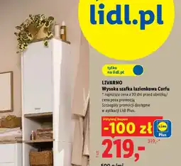 Lidl Wysoka szafka łazienkowa Livarno Corfu oferta