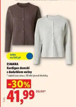 Lidl ESMARA Kardigan damski z dodatkiem wełny oferta