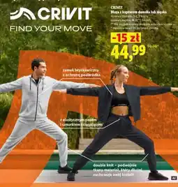 Lidl CRIVIT Bluza z kapturem damska lub meska oferta