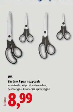 Lidl W5 Zestaw 4 par nożyczek oferta