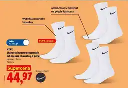Lidl NIKE Skarpetki sportowe damskie lub męskie z bawełną, 3 pary oferta