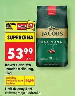 Biedronka Kawa ziarnista Jacobs Kronung, 1 kg oferta