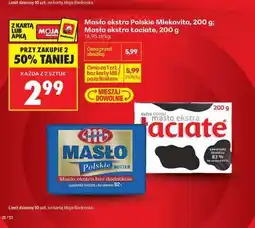 Biedronka Masło ekstra Polskie Mlekovita, 200 g Masło ekstra łaciate, 200 g oferta