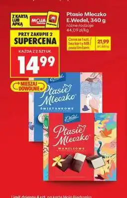 Biedronka PTASIE MLECZKO E.WEDEL, 340 G oferta