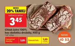 Biedronka Chleb żytni 100 % bez dodatku drożdży 450 g oferta