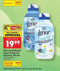 Biedronka Płyn do płukania Lenor Fresh Air, 50 prań, 700 ml oferta