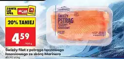 Biedronka Świeży filet z pstrąga tęczowego łososiowego ze skórą Marinero oferta