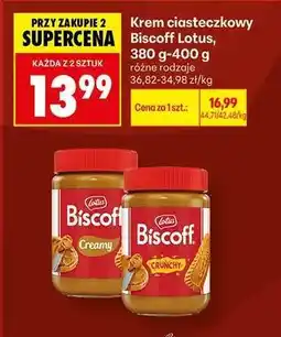 Biedronka Krem ciasteczkowy Biscoff Lotus, 380 g/400 g oferta