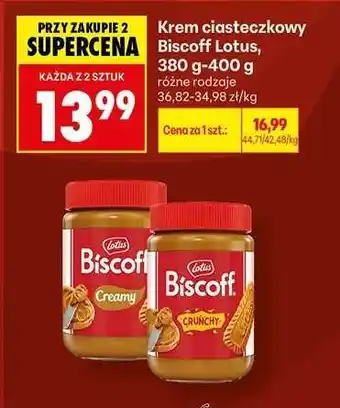 Krem ciasteczkowy Biscoff Lotus, 380 g/400 g