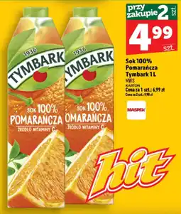 Topaz Sok 100% Pomarańcza Tymbark oferta