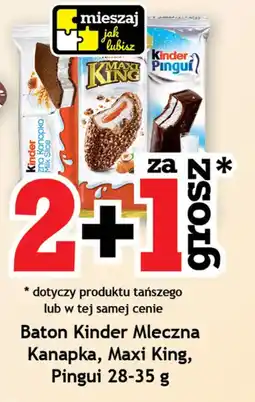Gram Market Baton Kinder Mleczna Kanapka, Maxi King, Pingui oferta