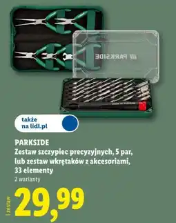 Lidl PARKSIDE Zestaw szczypiec precyzyjnych, 5 par, lub zestaw wkrętaków z akcesoriami oferta