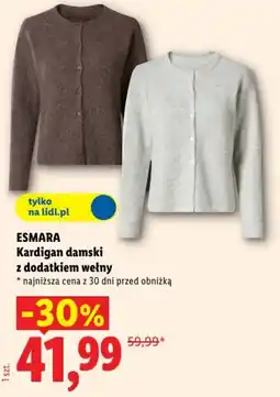 Lidl ESMARA Kardigan damski z dodatkiem wełny oferta