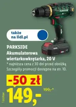 Lidl Akumulatorowa wiertarkowkrętarka, 20 V oferta