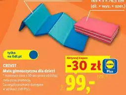 Lidl CRIVIT Mata gimnastyczna dla dzieci oferta