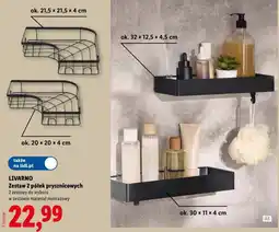 Lidl Livarno Zestaw 2 półek prysznicowych oferta
