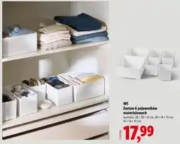 Lidl Zestaw 6 pojemników materiałowych oferta