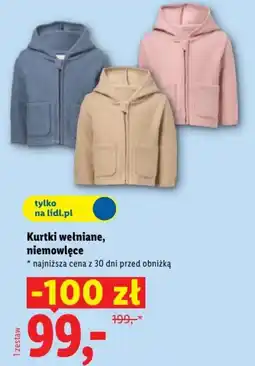Lidl Kurtki wełniane, niemowlęce oferta