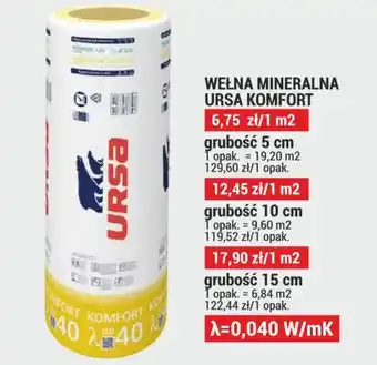Wełna mineralna Ursa Komfort