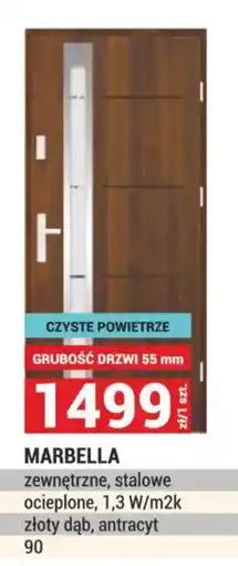 Merkury Market MARBELLA zewnętrzne, stalowe ocieplone, 1,3 W/m2k złoty dąb, antracyt oferta