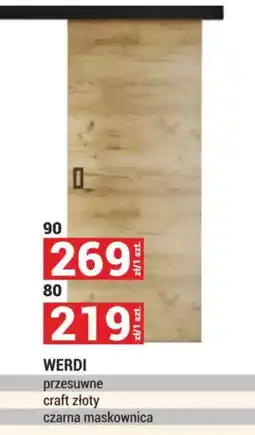 Merkury Market WERDI przesuwne craft złoty czarna maskownica oferta