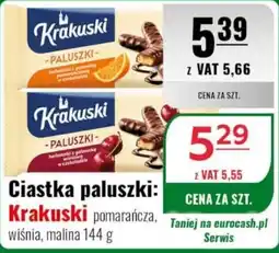 Eurocash Ciastka paluszki: Krakuski pomarańcza, wiśnia, malina oferta