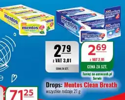 Eurocash Drops: Mentos Clean Breath oferta