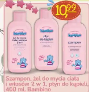 Szampon, żel do mycia ciała i włosów 2 w 1, płyn do kąpieli, Bambino