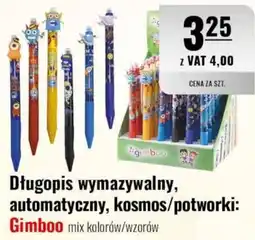 Eurocash Długopis wymazywalny, automatyczny, kosmos/potworki: Gimboo oferta