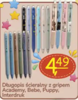 Delikatesy Paleo Długopis ściernalny z gripem Academy, Bebe, Puppy, Interdruk oferta