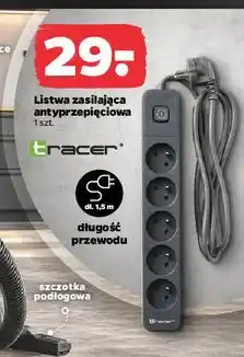 Netto Listwa przeciwprzepięciowa powerchest 1.5 czarna Tracer oferta