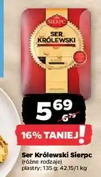 Netto Ser zółty królewski plastry Sierpc oferta