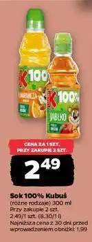 Netto Sok pomarańczowo-jabłkowy Kubuś 100% oferta