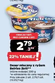 Netto Ryż na mleku czekoladowy Zott Belriso oferta