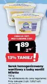Netto Serek homogenizowany z laską wanilii Miletto oferta