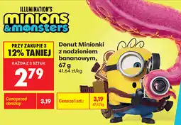 Biedronka Donut Minionki z nadzieniem bananowym doti donuts oferta