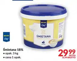 Makro Śmietana 18% Metro Chef oferta