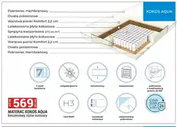 Merkury Market Materac Kokos Aqua kieszeniowy oferta