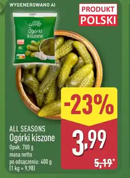 ALDI Ogórki kiszone All Seasons oferta