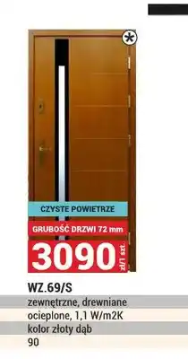 Merkury Market Drzwi zewnętrzne drewniane Wz.69/S oferta