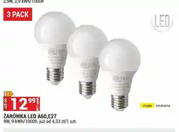 Merkury Market Żarówka LED A60 E27 3-pak 9W oferta